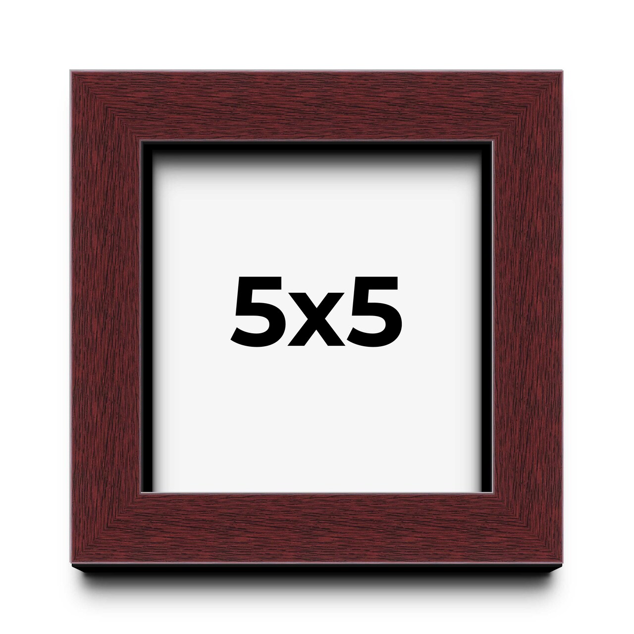 Square Shadow Box 1.5" Depth Brown Picture Frame - UV Acrylic, Backing, Hanging Hardware